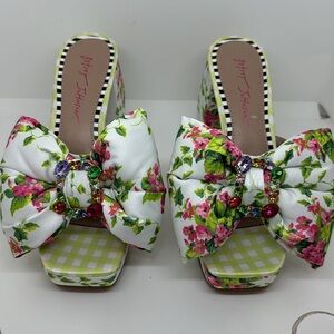 Betsey Johnson Possie Floral Print Sandals